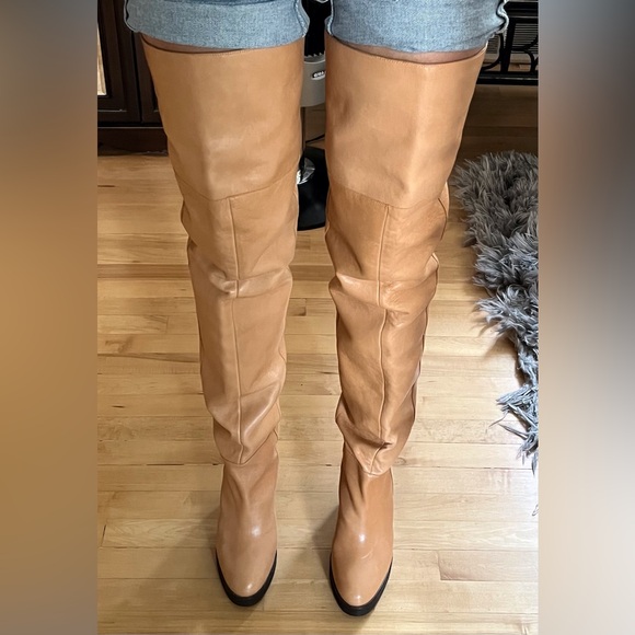 Isabel Marant Women’s Lurna Tan Boots Tall Over the Knee size~37 New - Picture 1 of 16